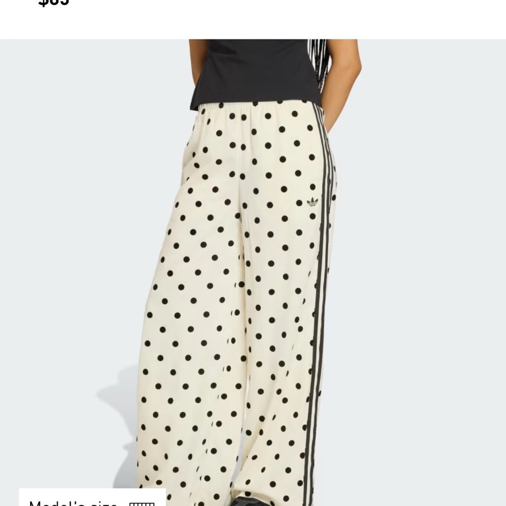 adidas Cream and Black Polka Dot Track Jacket and Pants - Picture 2 of 2